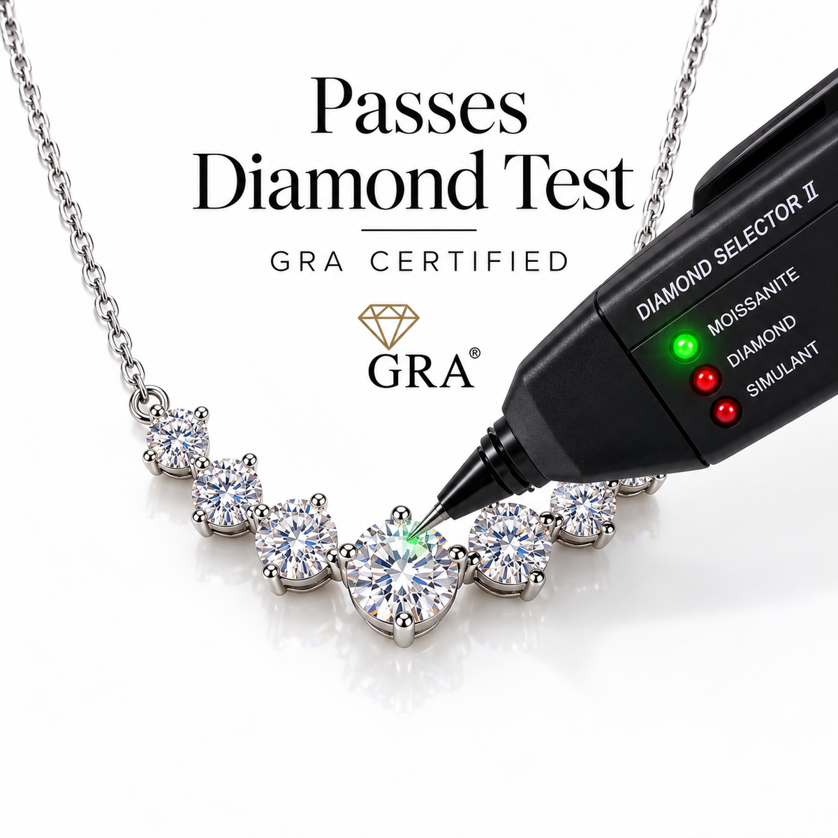 1.7 CT Certified Moissanite, Nandaz Necklace Trending 925 Sterling Silver