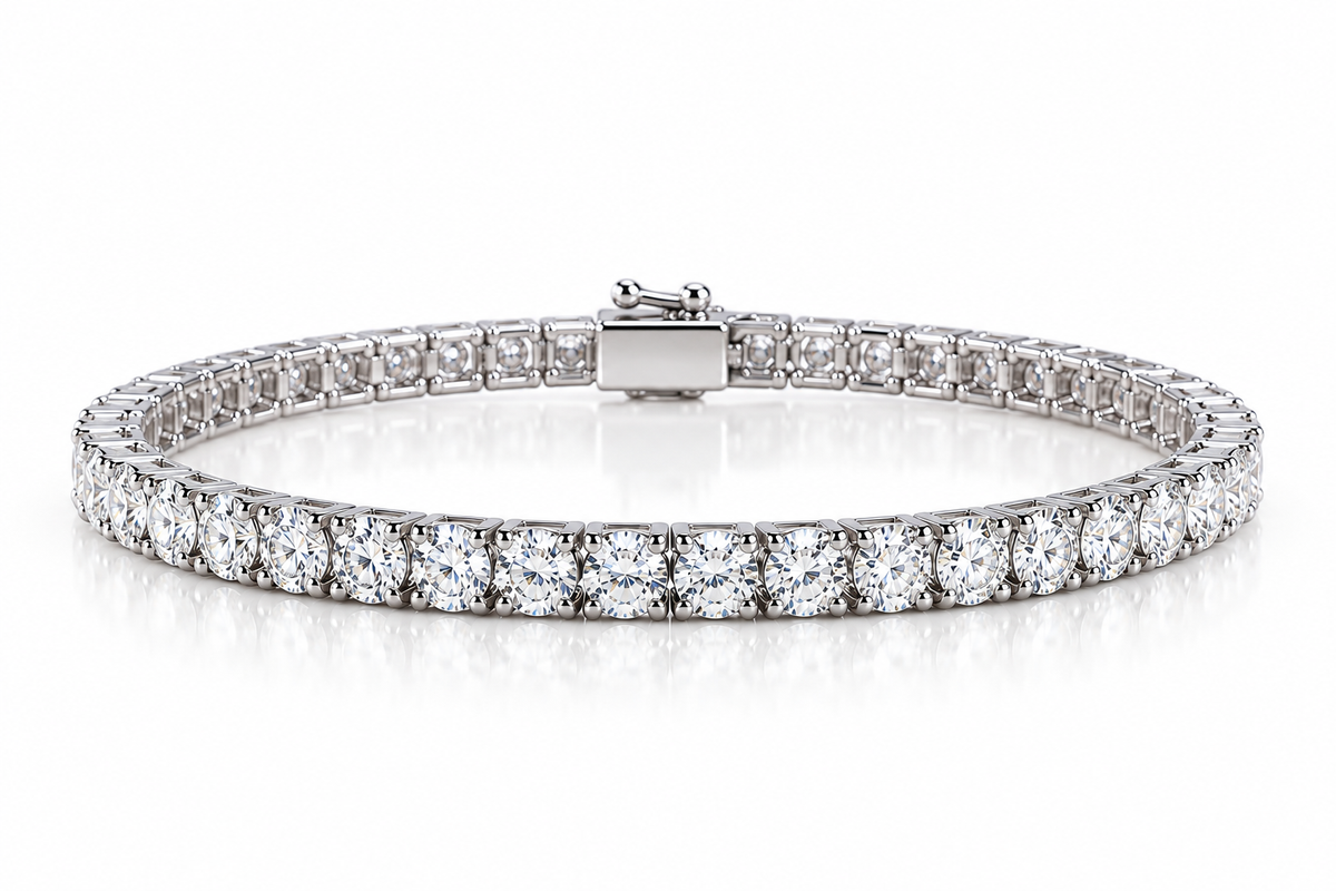 NANDAZ Moissanite Tennis Bracelet – 925 Sterling Silver | 3mm & 5mm