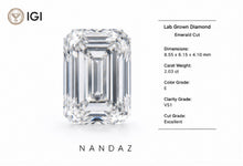 3.09 Ct Emerald Cut Lab Grown Diamond VVS2 D Color IGL Certified Loose. The Best