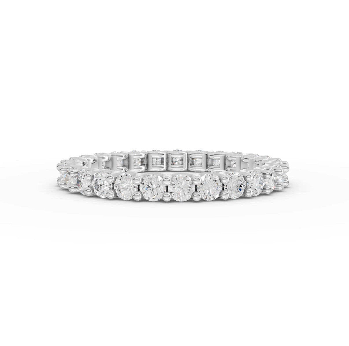 0.70 Ct Round Eternity Ring 14ct, Lab Grown Diamond IGI