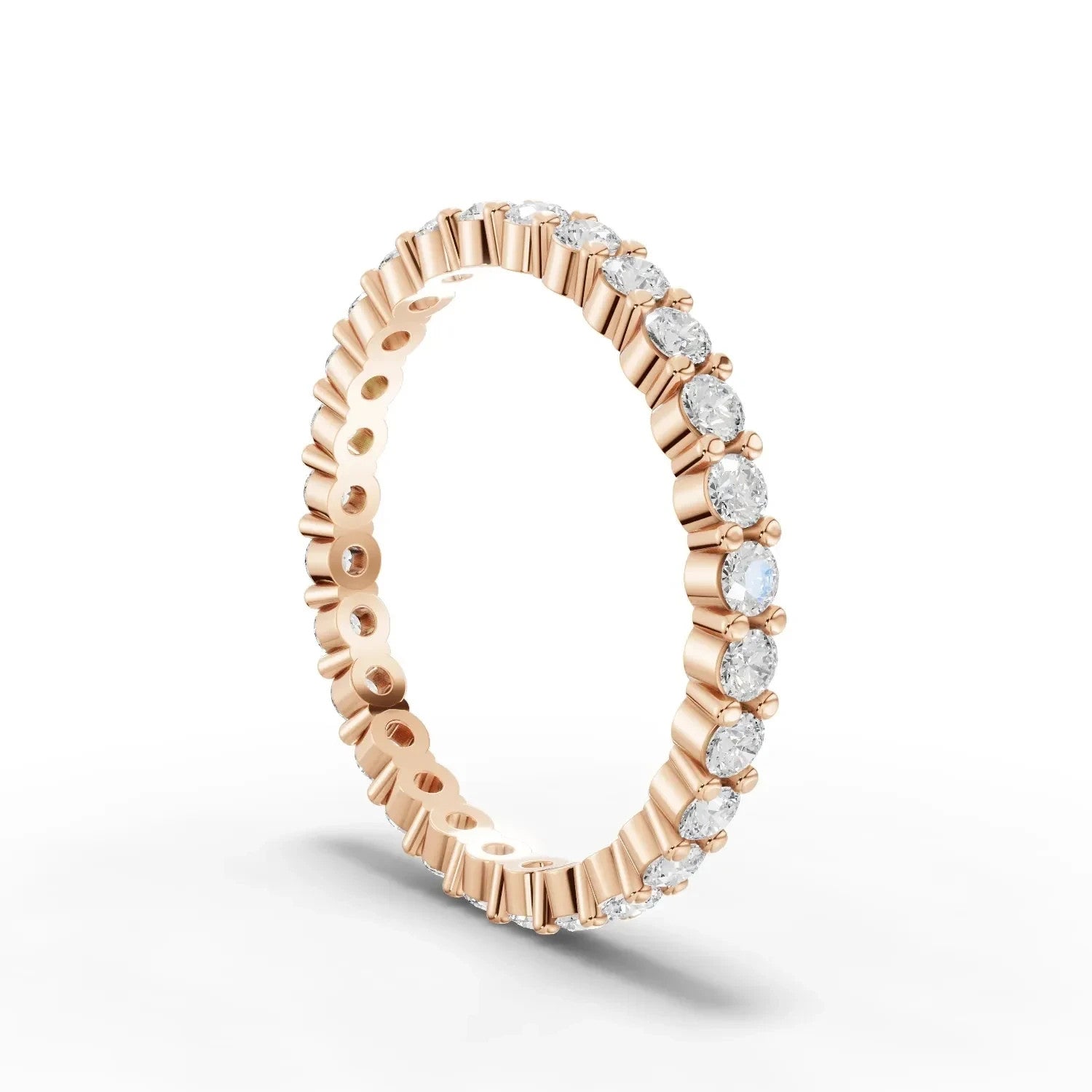 0.70 Ct Round Eternity Ring 14ct, Lab Grown Diamond IGI