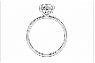 Solitaire Engagement Ring 14k Gold Lab Grown 2 Ct Oval Cut F VS1 Classic,IGI