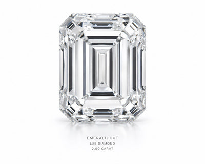 2 Carat Oval Emeral Lab-Grown Diamond Engagement Ring, 14K Gold, IGI
