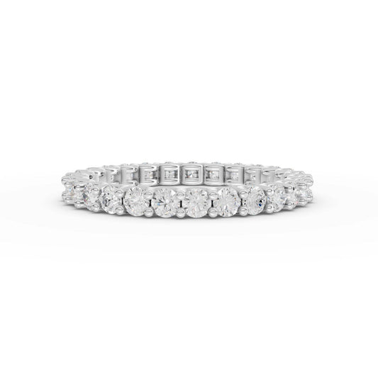 0.70 Ct Round Eternity Ring 14ct, Lab Grown Diamond IGI, Rose, White or Gold