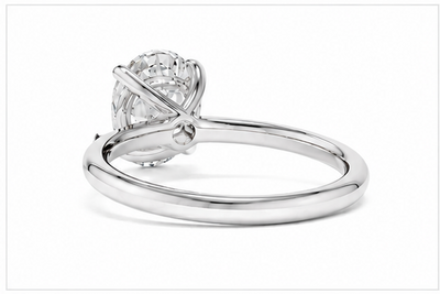 Solitaire Engagement Ring 14k Gold Lab Grown 2 Ct Oval Cut F VS1 Classic,IGI