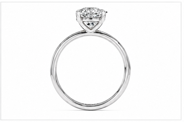 Solitaire Engagement Ring 14k Gold Lab Grown 2 Ct Oval Cut F VS1 Classic,IGI