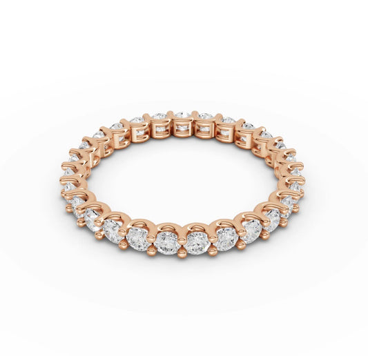 0.70 Ct Round Eternity Ring 14ct, Lab Grown Diamond IGI