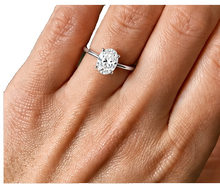 Solitaire Engagement Ring 14k Gold Lab Grown 2 Ct Oval Cut F VS1 Classic,IGI