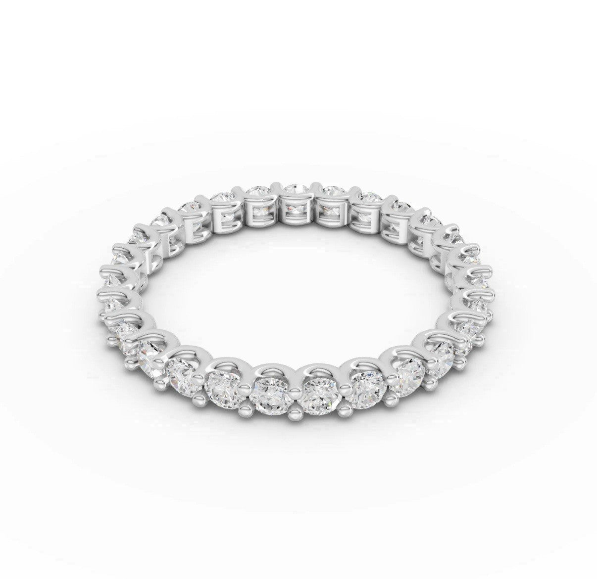 0.70 Ct Round Eternity Ring 14ct, Lab Grown Diamond IGI, Rose, White or Gold