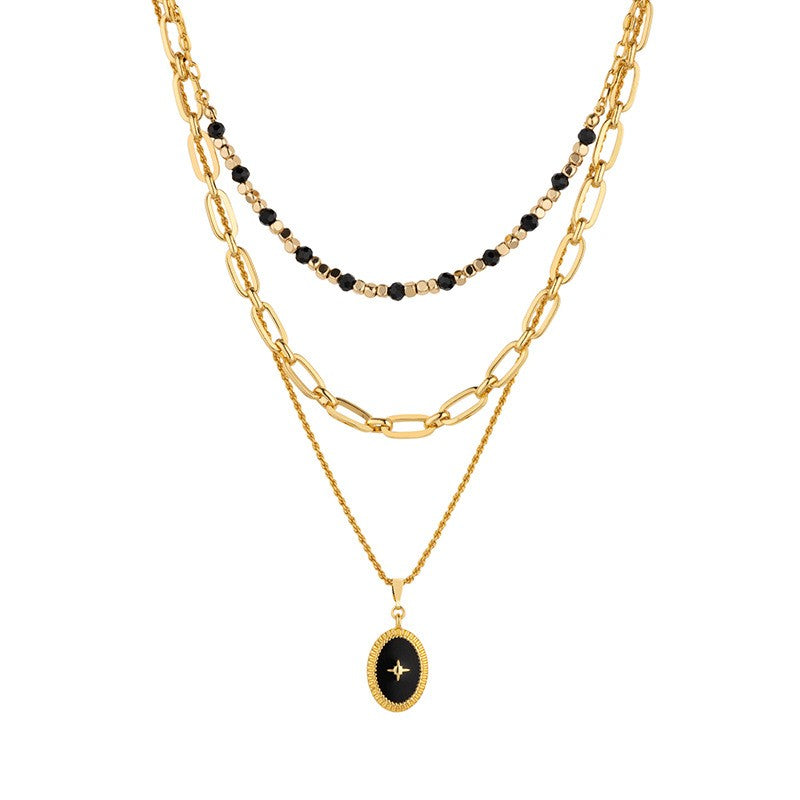 18k Gold Plated Necklace Accessories Star Clavicle Chain
