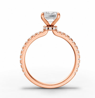 2 Carat Oval Emeral Lab-Grown Diamond Engagement Ring, 14K Gold, IGI
