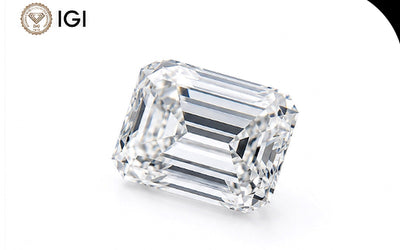 3.09 Ct Emerald Cut Lab Grown Diamond VVS2- D Colour IGI Certified Loose. Best