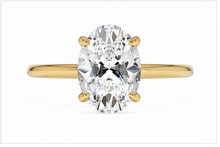 Solitaire Engagement Ring 14k Gold Lab Grown 2 Ct Oval Cut F VS1 Classic,IGI