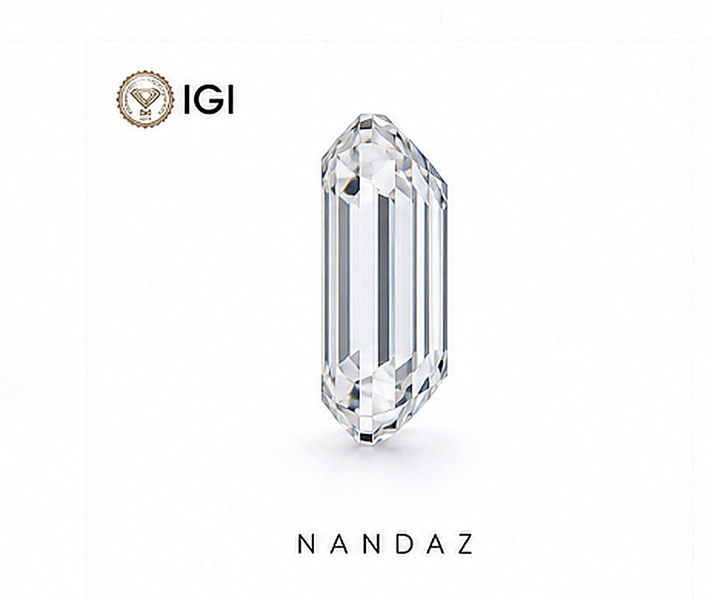 3.09 Ct Emerald Cut Lab Grown Diamond VVS2- D Colour IGI Certified Loose. Best