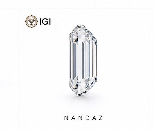 3.09 Ct Emerald Cut Lab Grown Diamond VVS2- D Colour IGI Certified Loose. Best