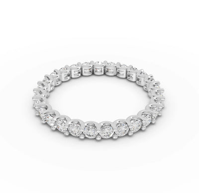 0.70 Ct Round Eternity Ring 14ct, Lab Grown Diamond IGI, Rose, White or Gold