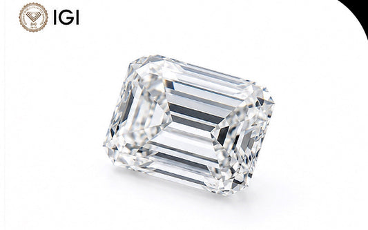3.09 Ct Emerald Cut Lab Grown Diamond VVS2 D Color IGL Certified Loose. The Best