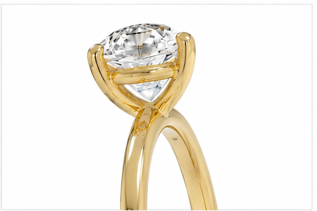 Solitaire Engagement Ring 14k Gold Lab Grown 2 Ct Oval Cut F VS1 Classic,IGI