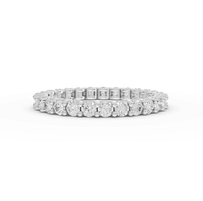 0.70 Ct Round Eternity Ring 14ct, Lab Grown Diamond IGI, Rose, White or Gold
