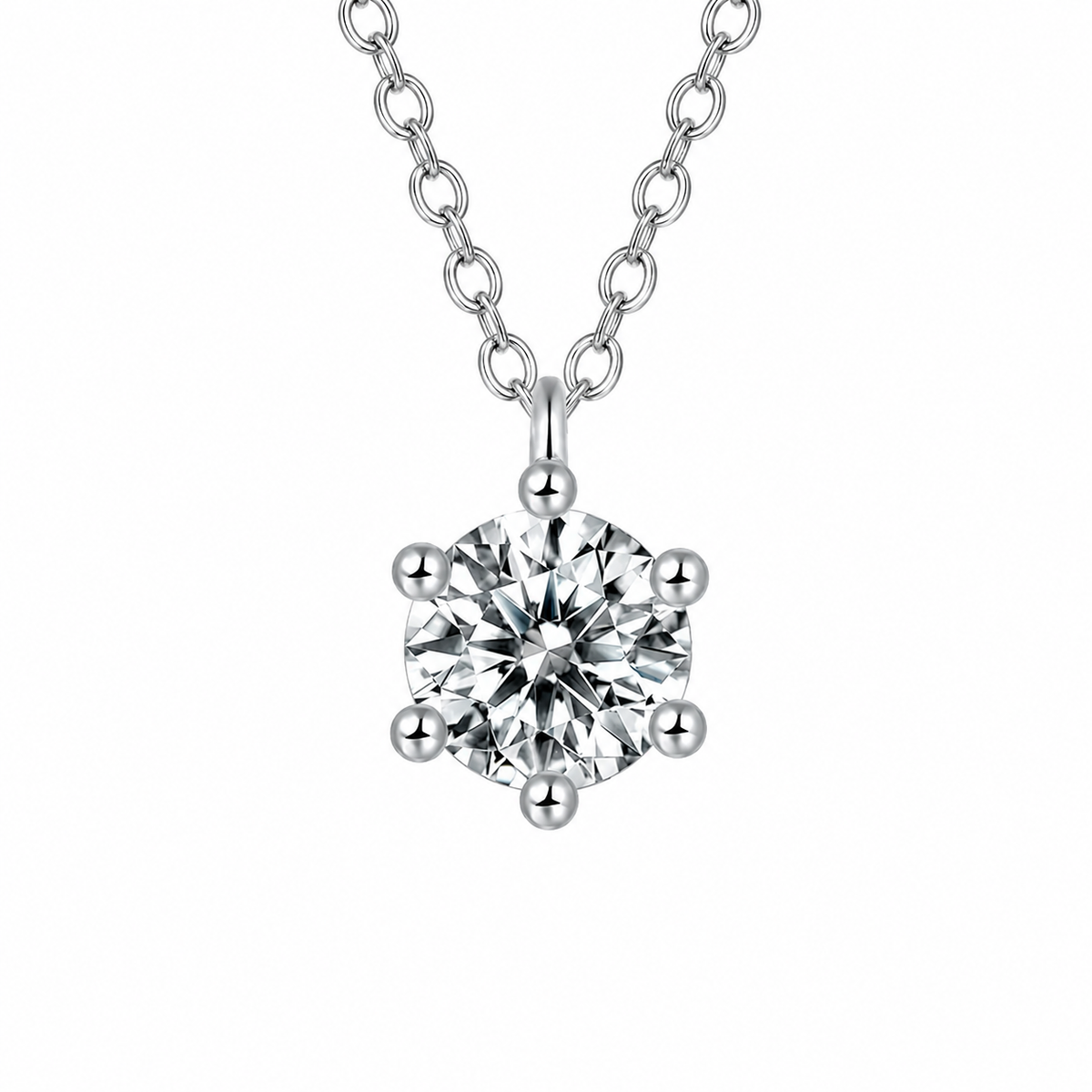 Trending 1 CT Necklace , Genuine 925 Sterling Silver, a real Sparkle