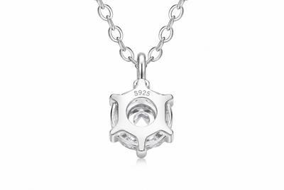 Trending 1 CT Necklace , Genuine 925 Sterling Silver, a real Sparkle