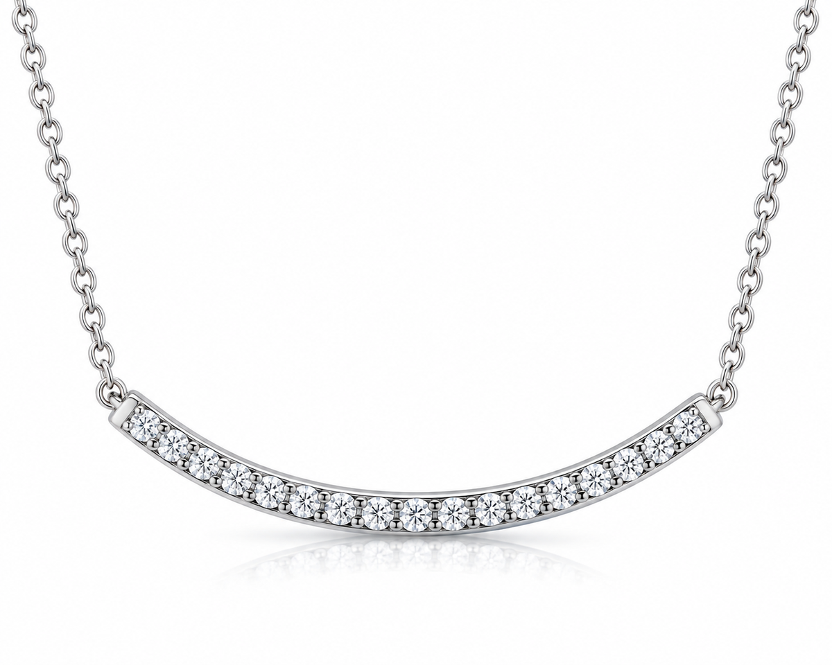 GRA Certified Moissanite, Nandaz Necklace Trending 925 Sterling Silver