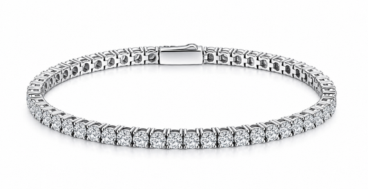NANDAZ Moissanite Tennis Bracelet – 925 Sterling Silver | 3mm & 5mm