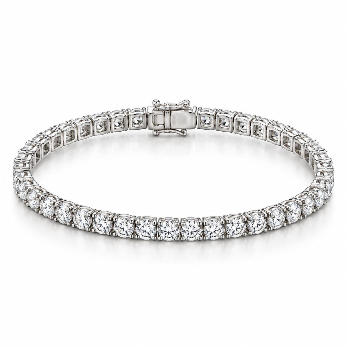 NANDAZ Moissanite Tennis Bracelet – 925 Sterling Silver | 3mm & 5mm