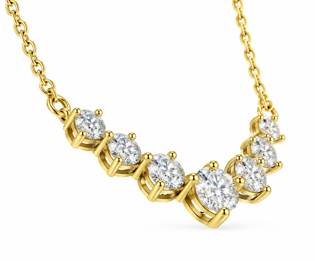 1.7 CT Certified Moissanite, Nandaz Necklace Trending 925 Sterling Silver