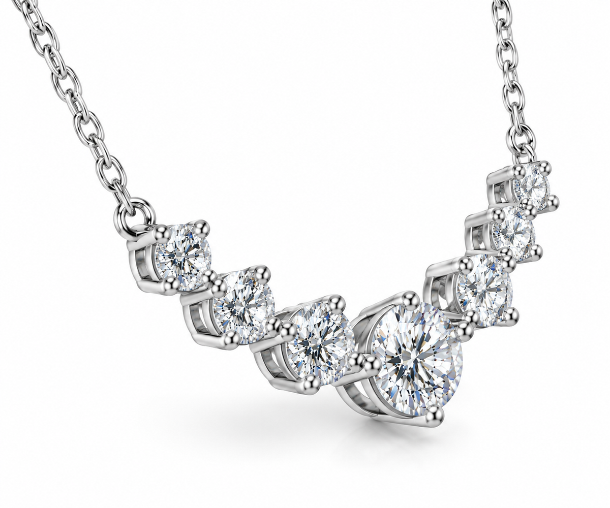 1.7 CT Certified Moissanite, Nandaz Necklace Trending 925 Sterling Silver
