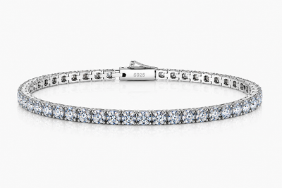 NANDAZ Moissanite Tennis Bracelet – 925 Sterling Silver | 3mm & 5mm