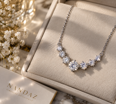 1.7 CT Certified Moissanite, Nandaz Necklace Trending 925 Sterling Silver