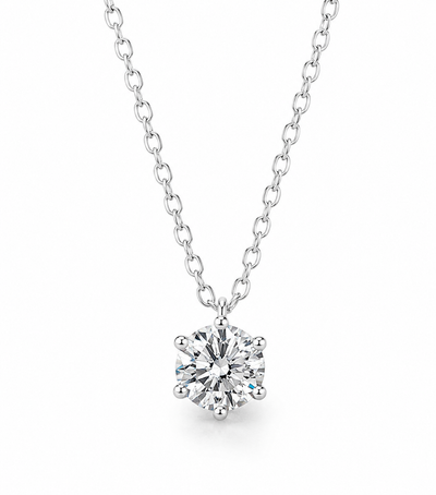 Trending 1 CT Necklace , Genuine 925 Sterling Silver, a real Sparkle