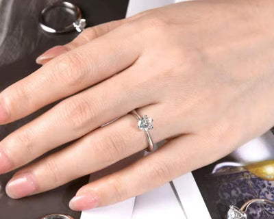1 Carat Lab-Grown Diamond Solitaire Ring: IGI Certified 14K Gold Engagement Ring