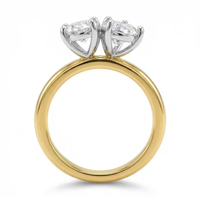 Toi ET Moi Lab-Grown Diamond Ring – 2 Carat IGI Certified 14K Gold Engagement Ring