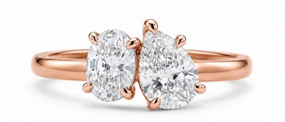 Toi ET Moi Lab-Grown Diamond Ring – 2 Carat IGI Certified 14K Gold Engagement Ring