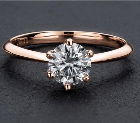 1 Carat Lab-Grown Diamond Solitaire Ring: IGI Certified 14K Gold Engagement Ring