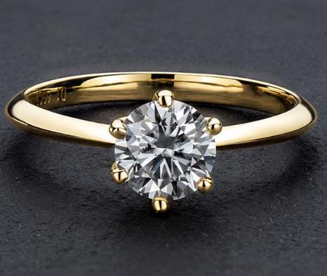 1 Carat Lab-Grown Diamond Solitaire Ring: IGI Certified 14K Gold Engagement Ring