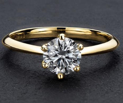 1 Carat Lab-Grown Diamond Solitaire Ring: IGI Certified 14K Gold Engagement Ring