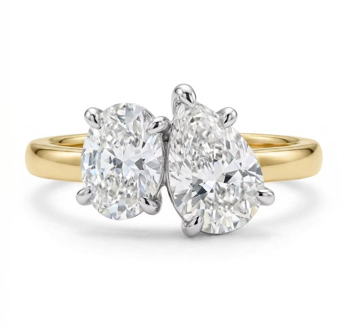 Toi ET Moi Lab-Grown Diamond Ring – 2 Carat IGI Certified 14K Gold Engagement Ring