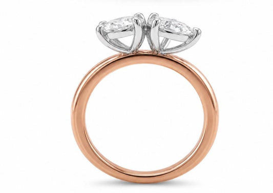 Toi ET Moi Lab-Grown Diamond Ring – 2 Carat IGI Certified 14K Gold Engagement Ring