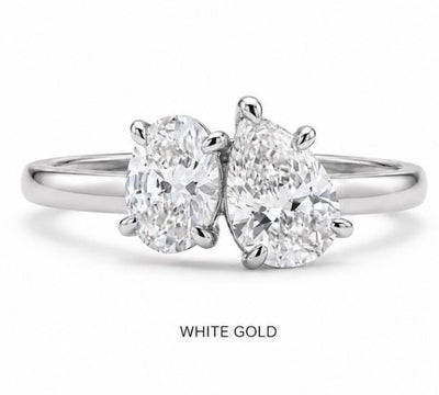 Toi ET Moi Lab-Grown Diamond Ring – 2 Carat IGI Certified 14K Gold Engagement Ring