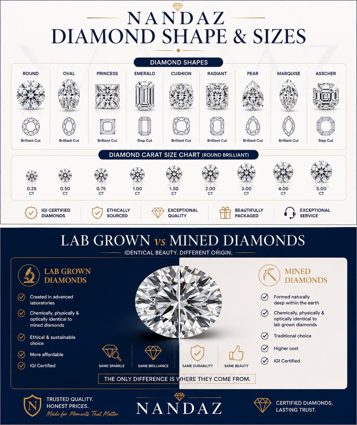 2 Carat Emerald Lab-Grown Diamond Engagement Ring, Hidden Halo, 14K Gold, IGI Certified