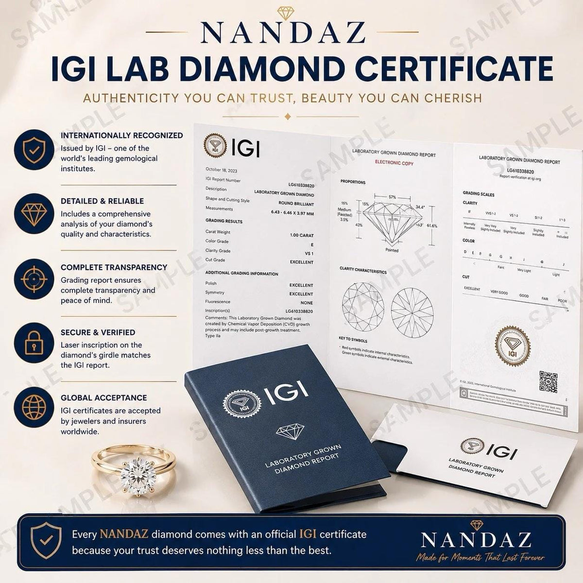 2 Carat Oval Lab-Diamond Engagement Ring, Hidden Halo, 14K Yellow Gold, IGI Cert