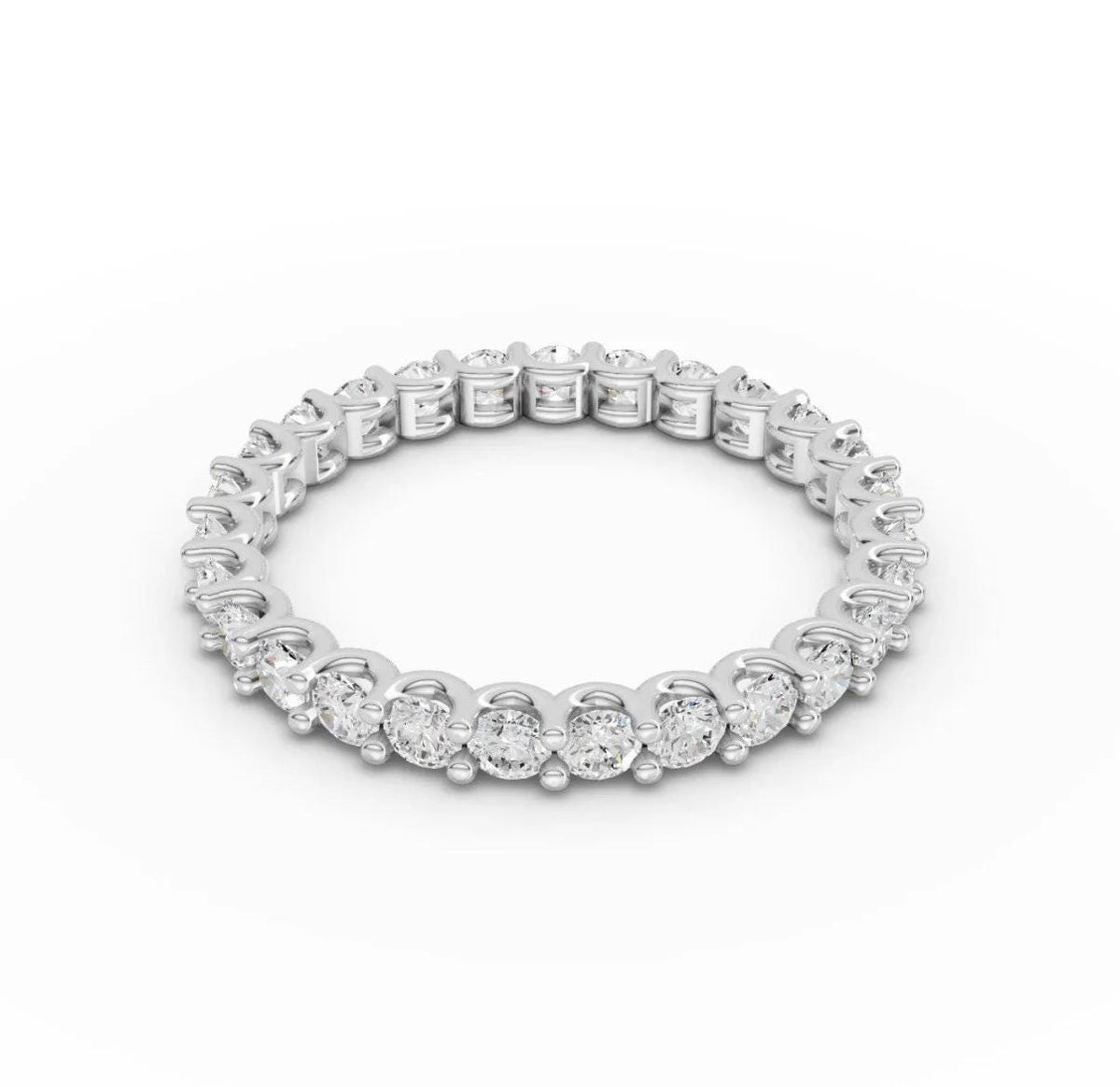 0.70 Ct Round Eternity Ring 14ct, Lab Grown Diamond IGI, Rose, White or Gold