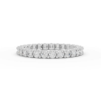 0.70 Ct Round Eternity Ring 14ct, Lab Grown Diamond IGI, Rose, White or Gold