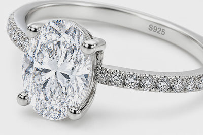 Oval Cut Lab Grown Diamond Engagement Ring,